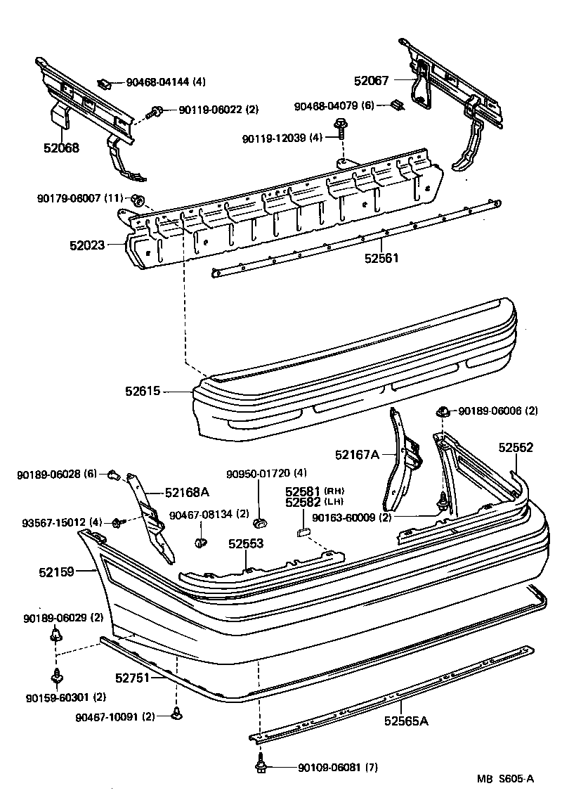  ES250 |  REAR BUMPER BUMPER STAY