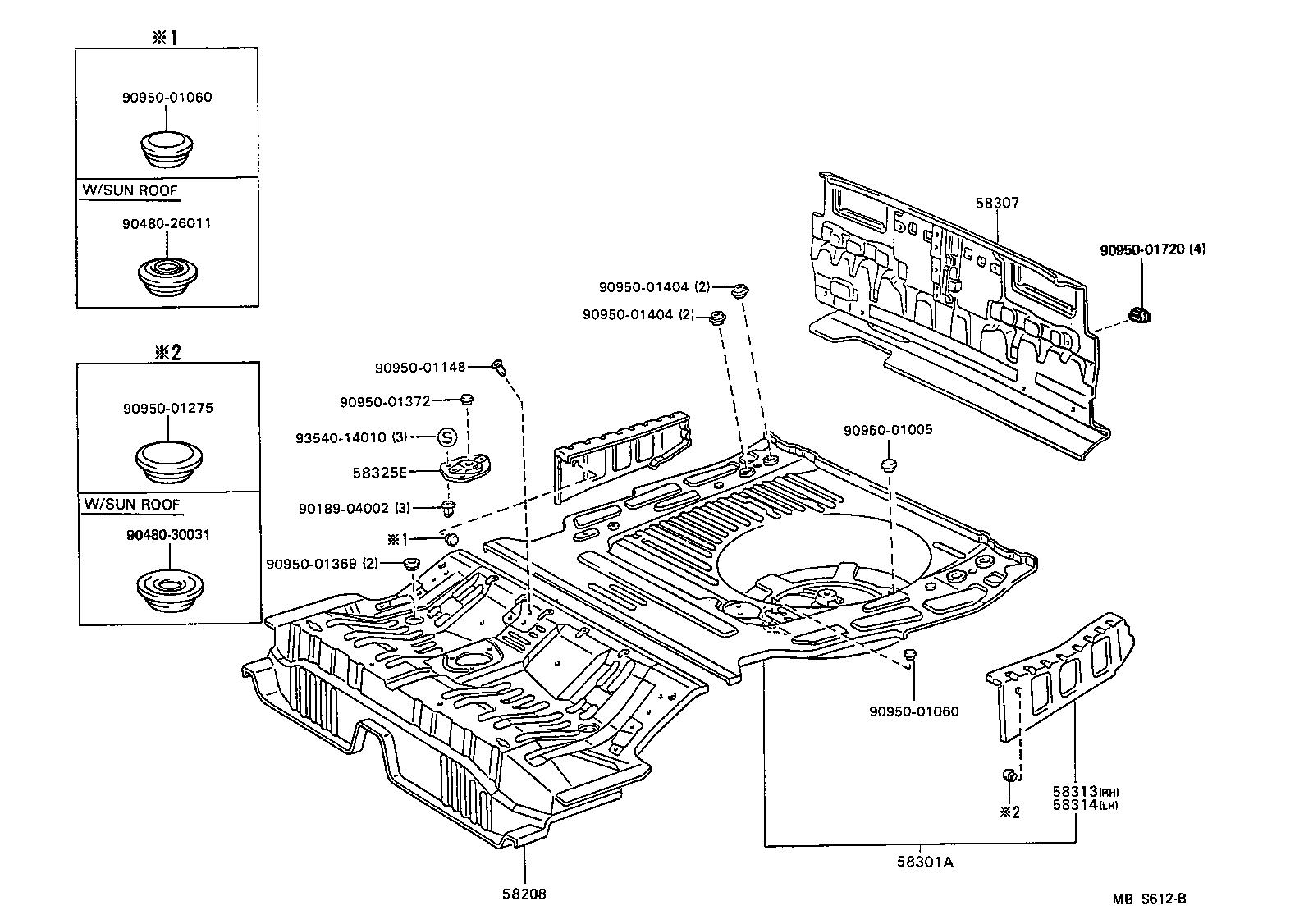  ES250 |  FLOOR PAN LOWER BACK PANEL