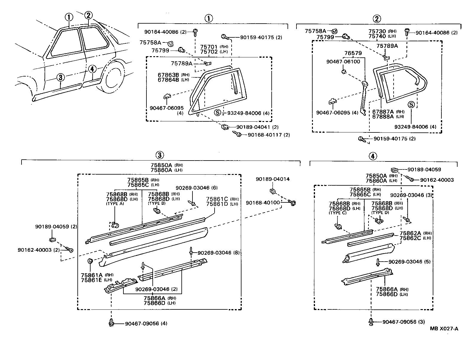  LS400 |  SIDE MOULDING