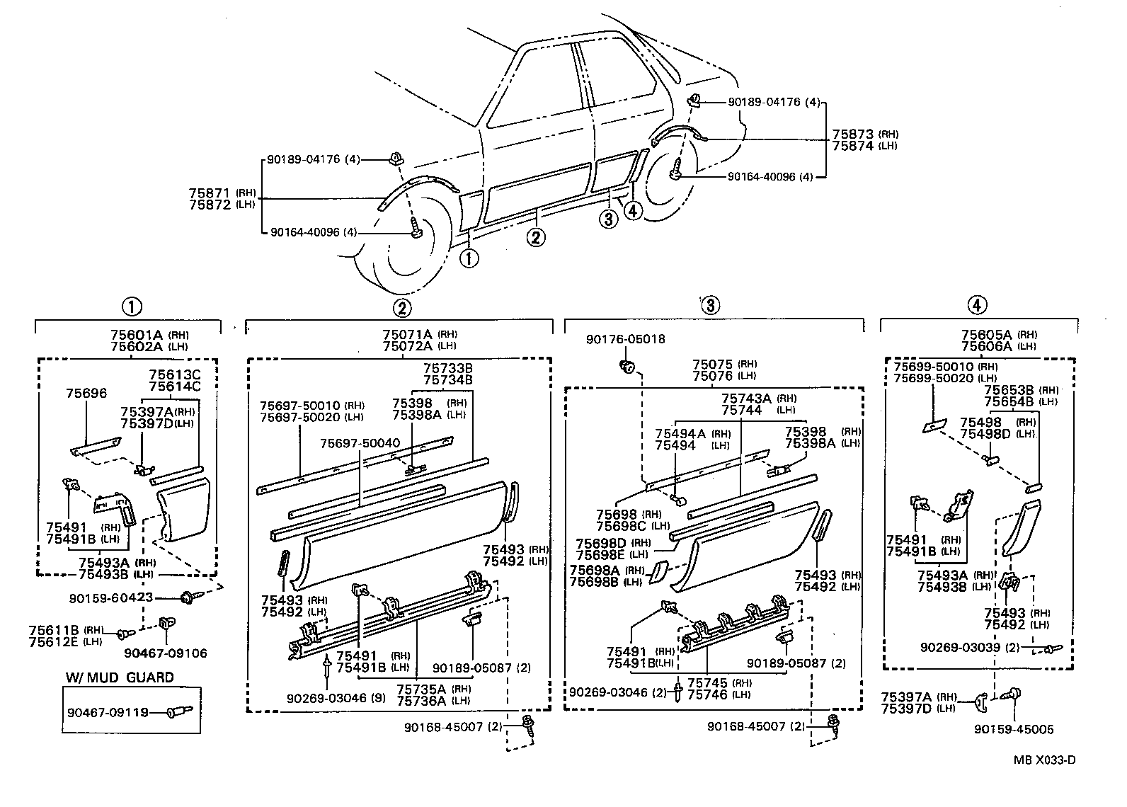  LS400 |  SIDE MOULDING