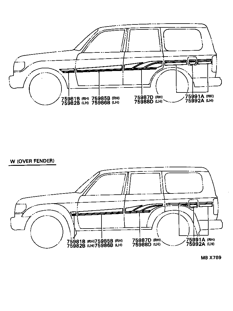  LAND CRUISER 80 |  BODY STRIPE