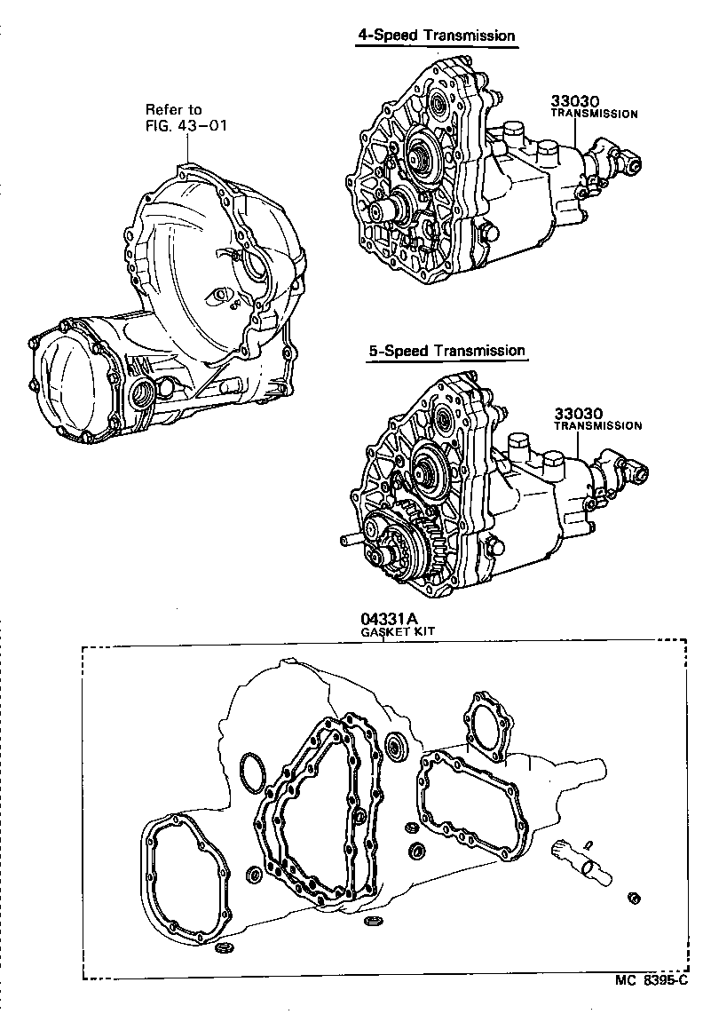  TERCEL |  TRANSAXLE OR TRANSMISSION ASSY GASKET KIT MTM