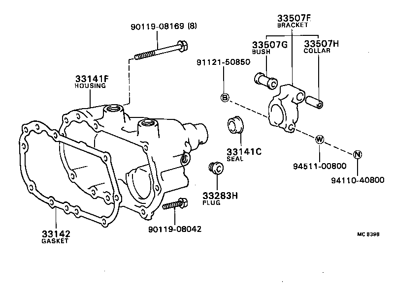  TERCEL |  EXTENSION HOUSING MTM