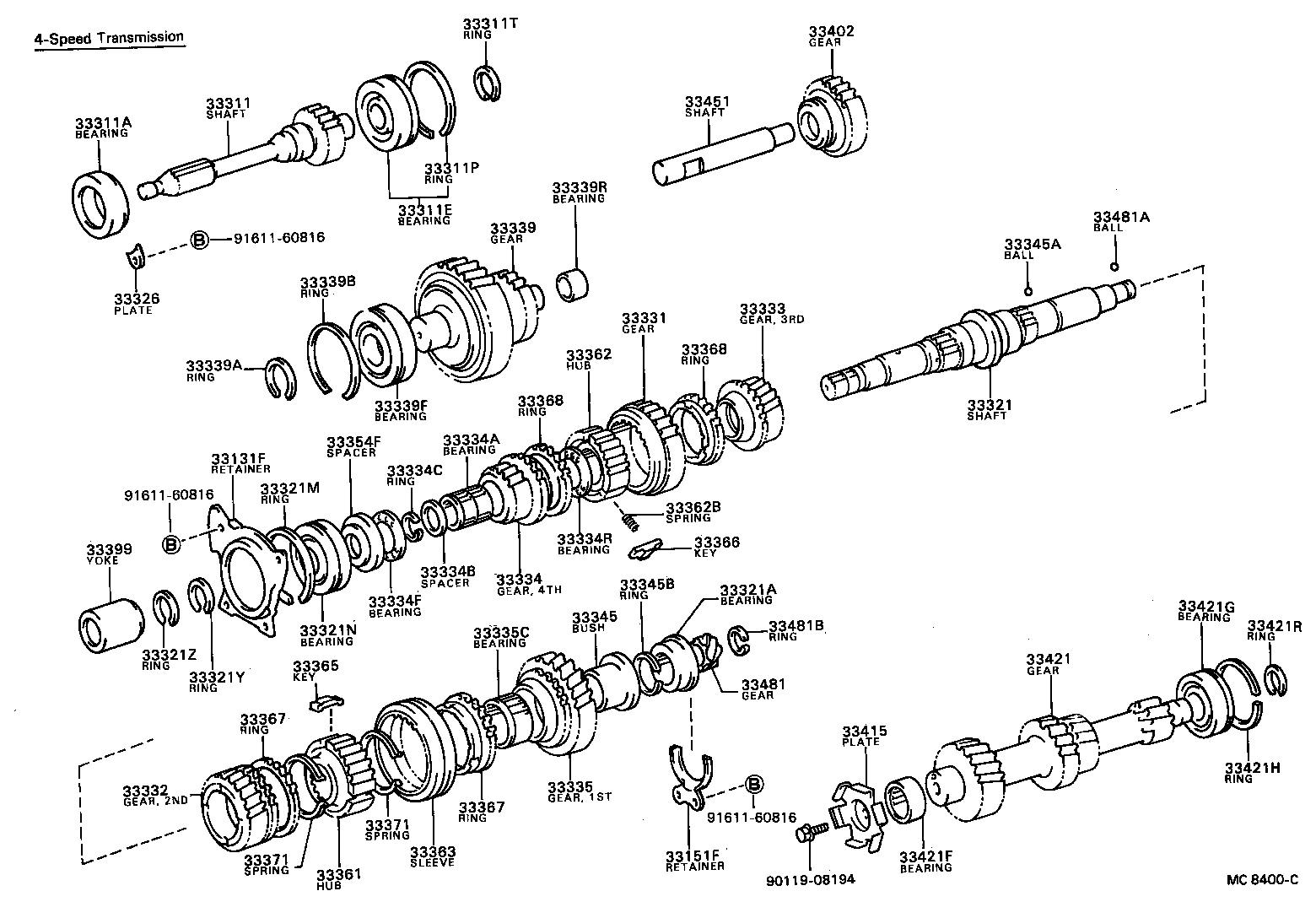  TERCEL |  TRANSMISSION GEAR MTM