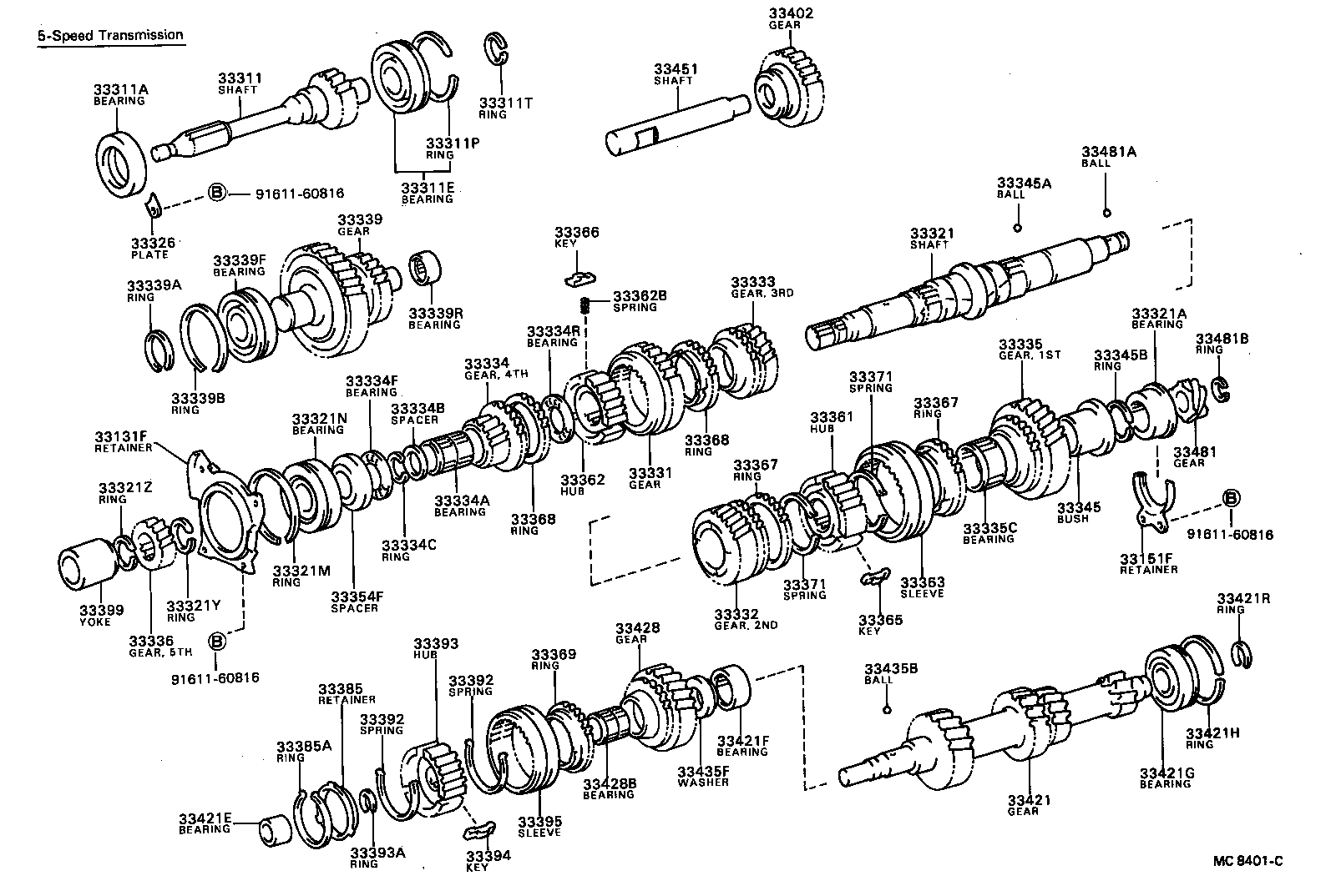  TERCEL |  TRANSMISSION GEAR MTM