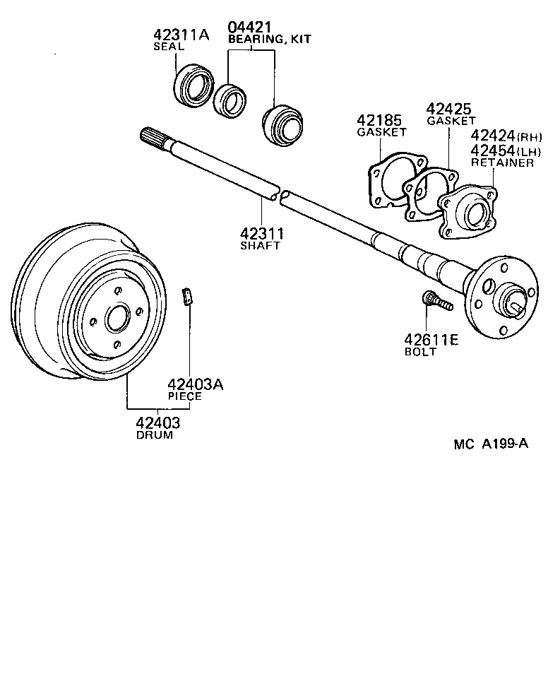  VAN |  REAR AXLE SHAFT HUB