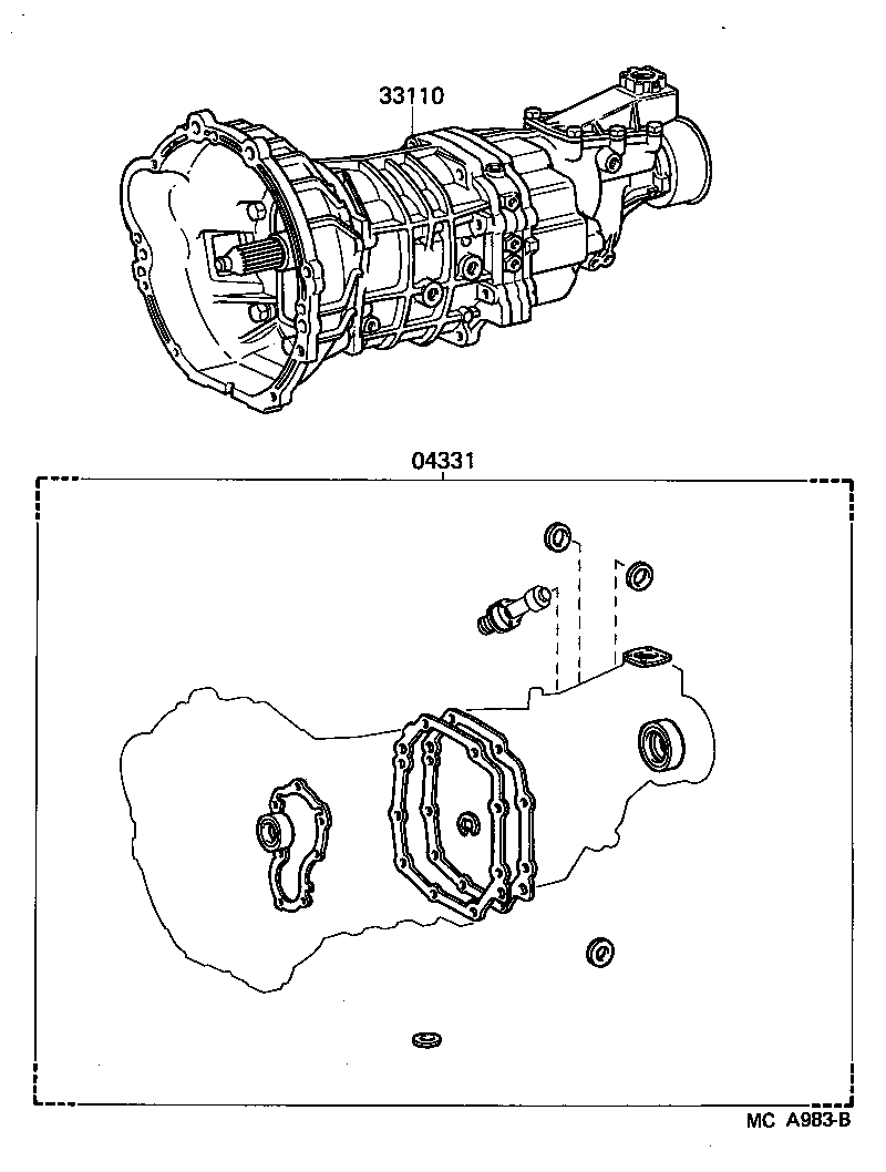  CRESSIDA |  TRANSAXLE OR TRANSMISSION ASSY GASKET KIT MTM