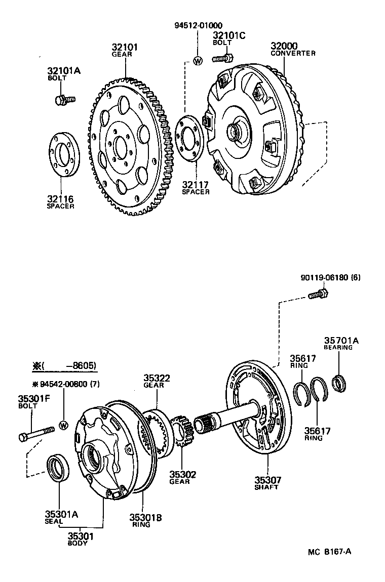  CRESSIDA |  TORQUE CONVERTER FRONT OIL PUMP CHAIN ATM