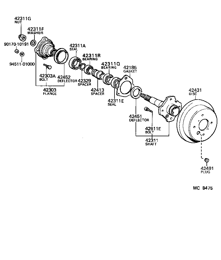  CRESSIDA |  REAR AXLE SHAFT HUB