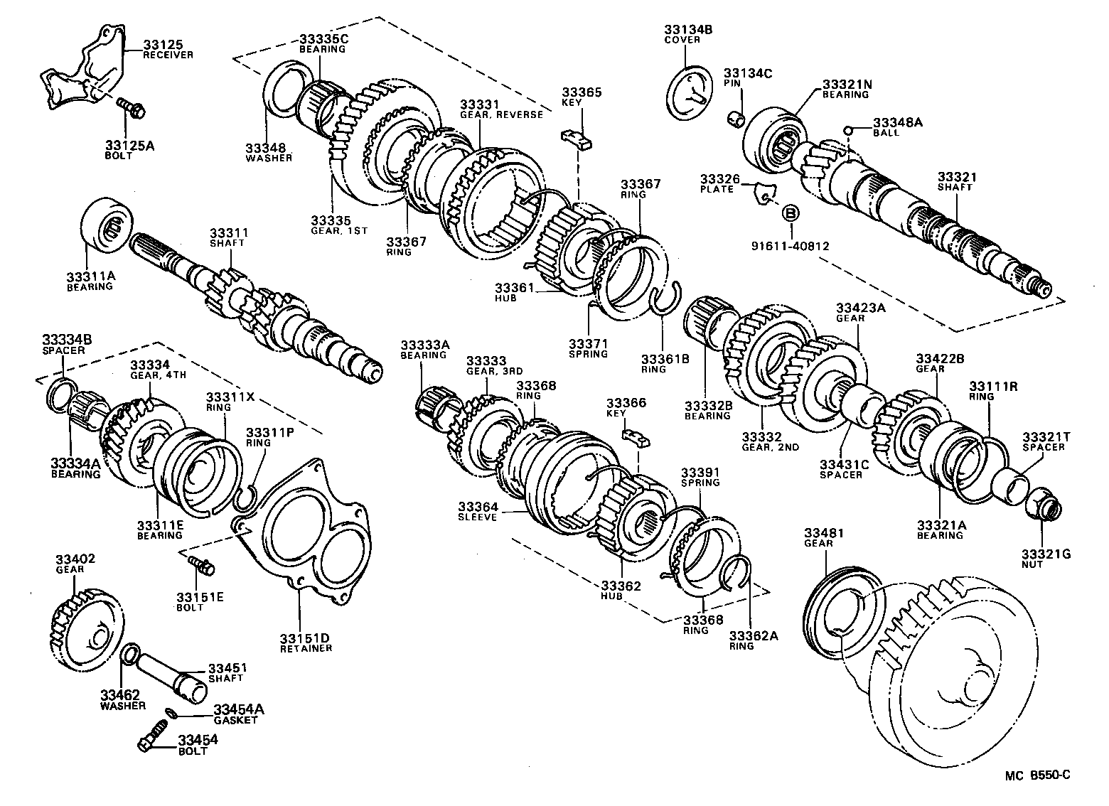  TERCEL |  TRANSMISSION GEAR MTM