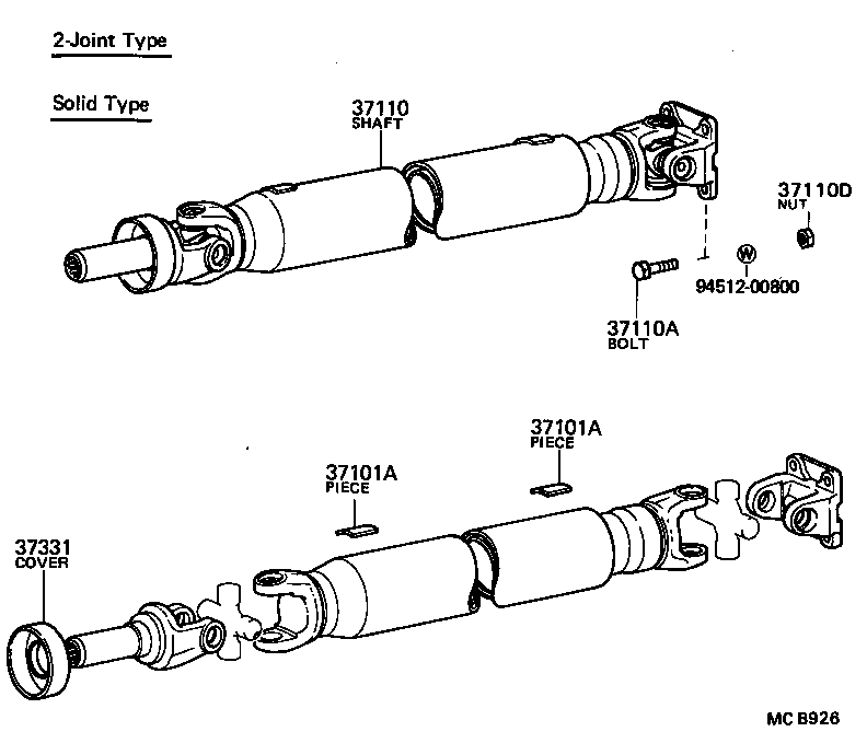  CRESSIDA |  PROPELLER SHAFT UNIVERSAL JOINT