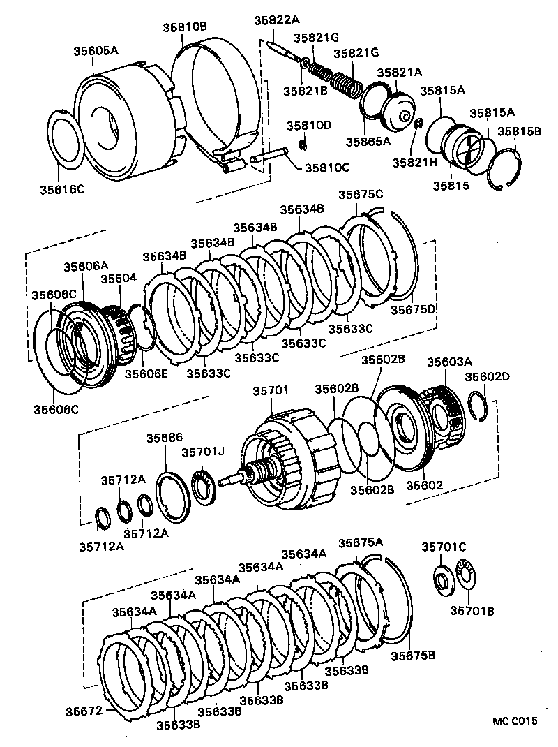  SUPRA |  BRAKE BAND MULTIPLE DISC CLUTCH ATM