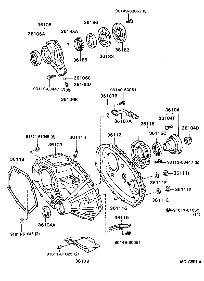  VAN |  TRANSFER CASE EXTENSION HOUSING