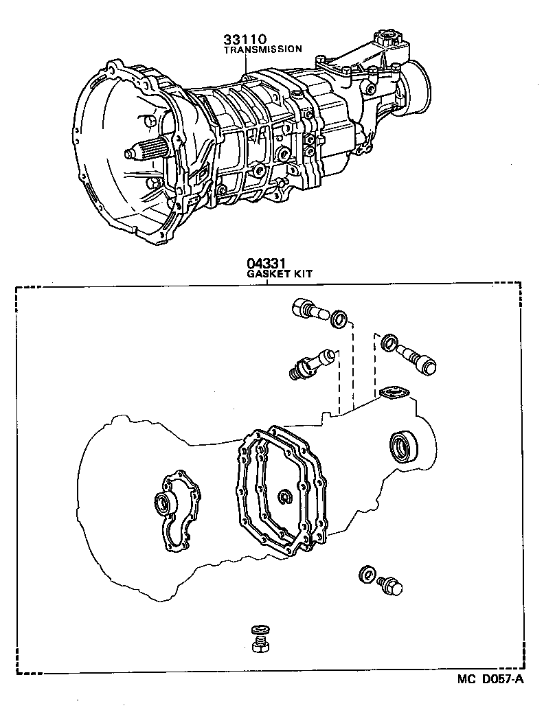  SUPRA |  TRANSAXLE OR TRANSMISSION ASSY GASKET KIT MTM