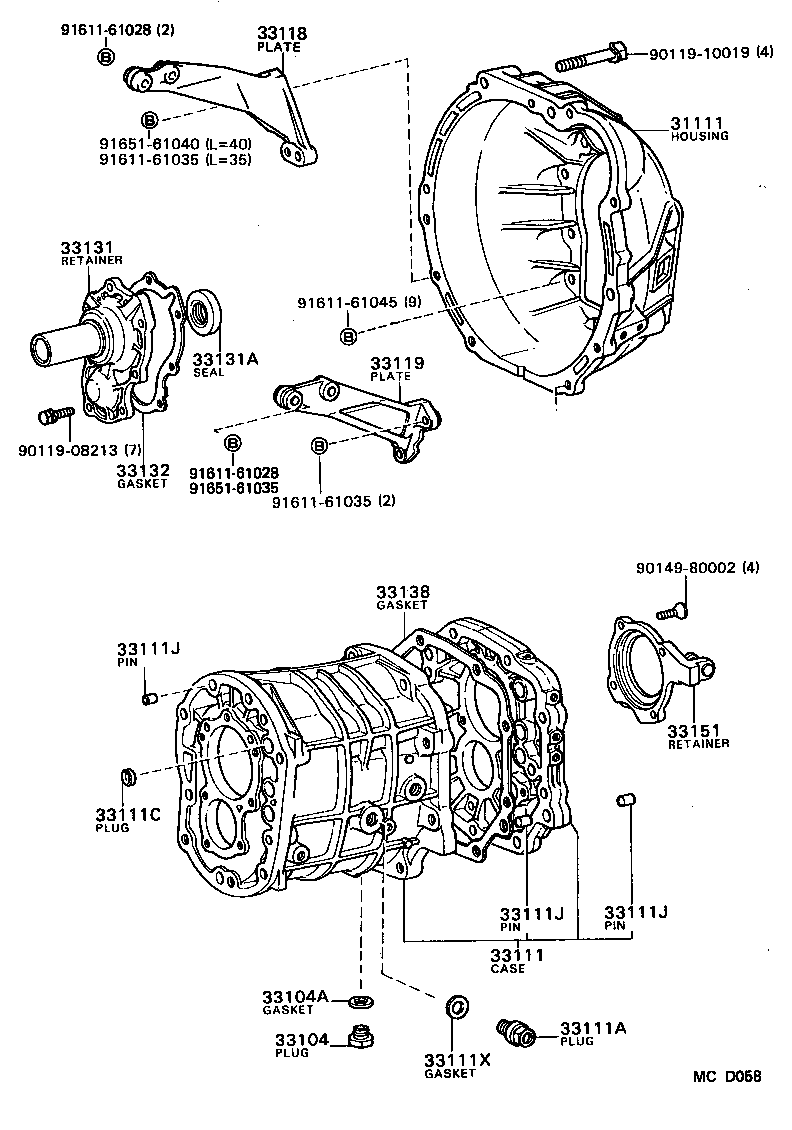  SUPRA |  CLUTCH HOUSING TRANSMISSION CASE MTM