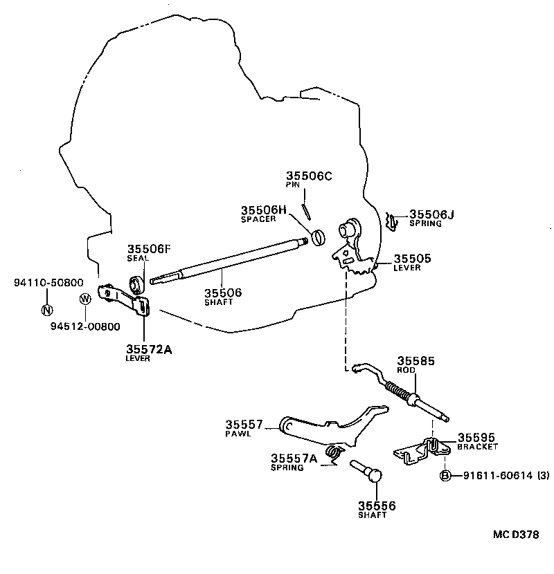  TERCEL |  THROTTLE LINK VALVE LEVER ATM