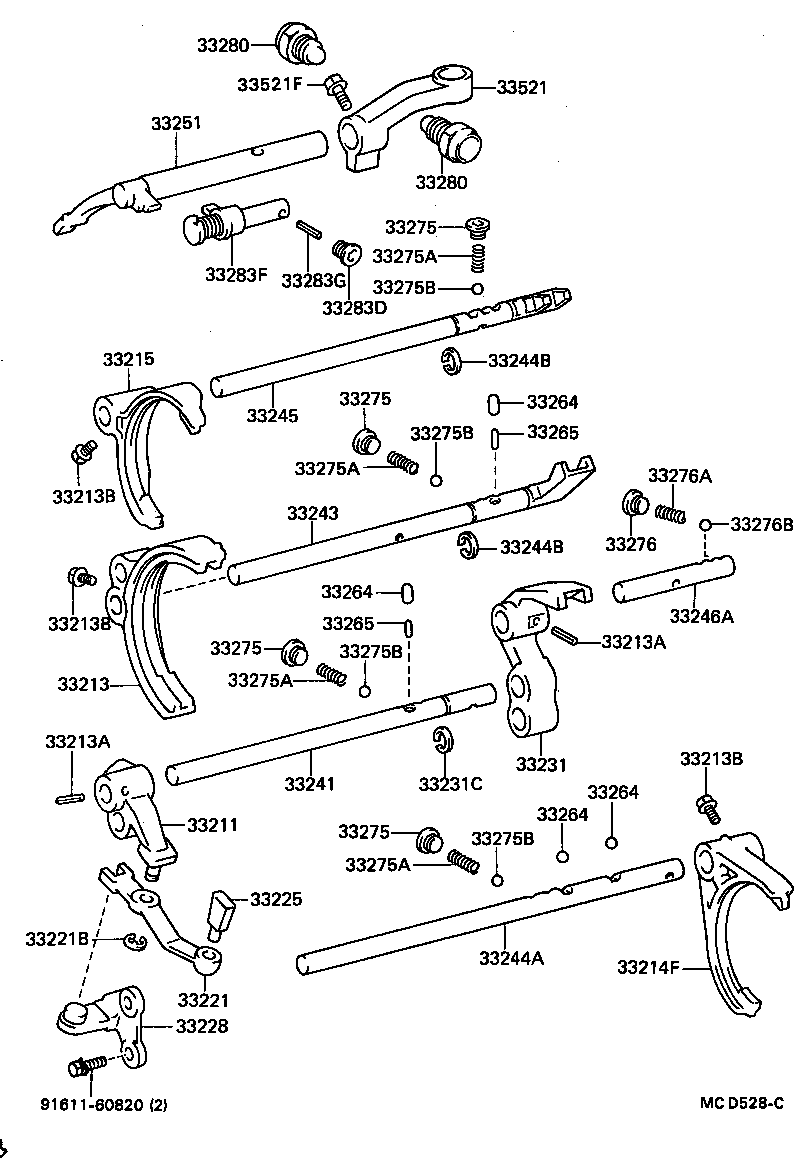  SUPRA |  GEAR SHIFT FORK LEVER SHAFT MTM