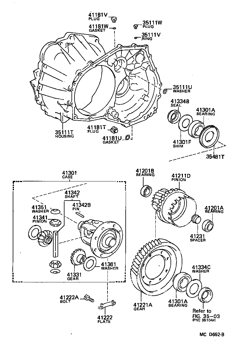  MR2 |  REAR AXLE HOUSING DIFFERENTIAL