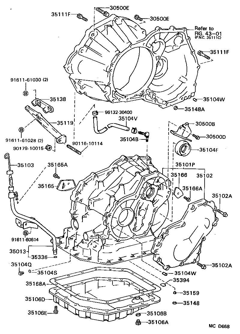  MR2 |  TRANSMISSION CASE OIL PAN ATM