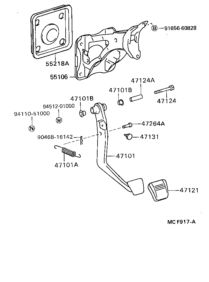  CRESSIDA |  BRAKE PEDAL BRACKET