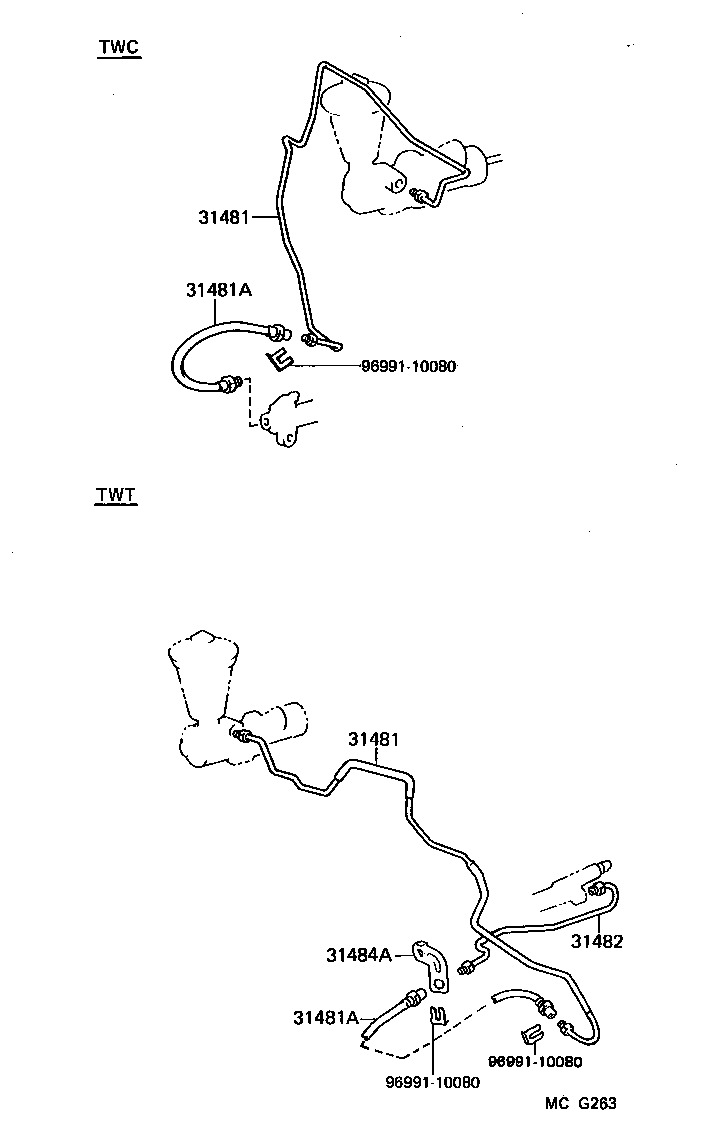  SUPRA |  CLUTCH PEDAL FLEXIBLE HOSE