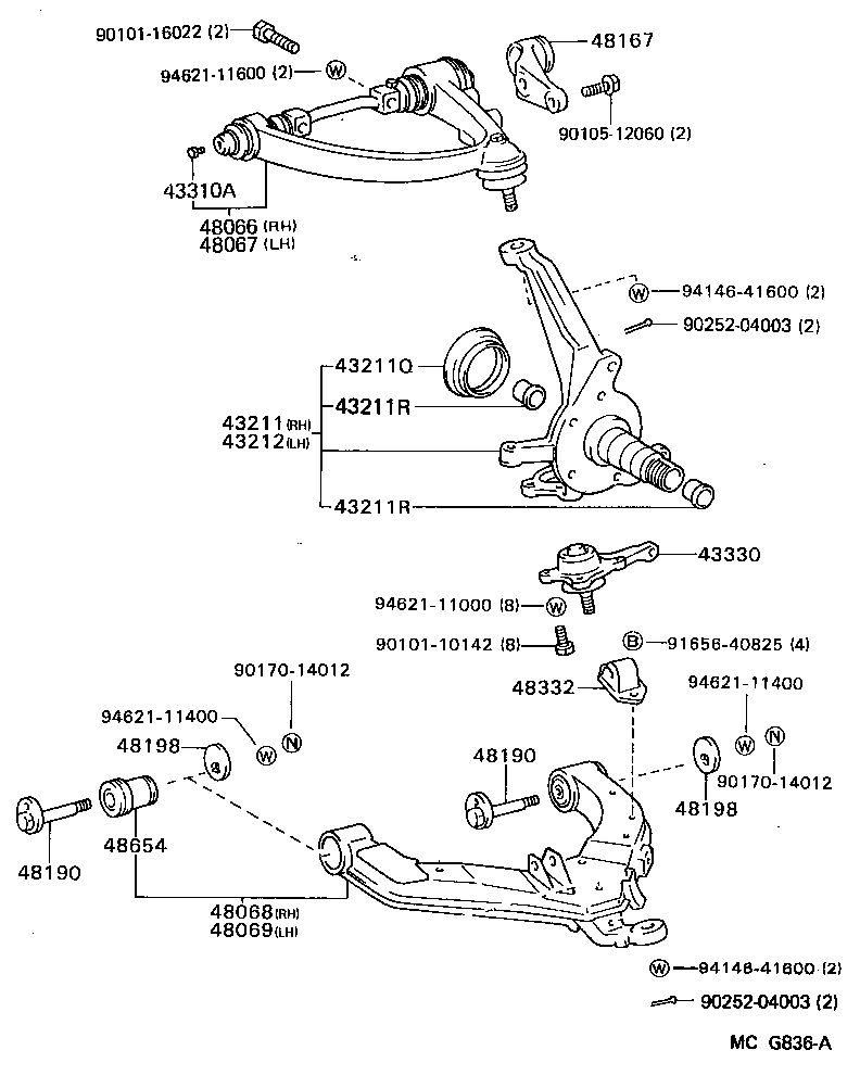  VAN |  FRONT AXLE ARM STEERING KNUCKLE