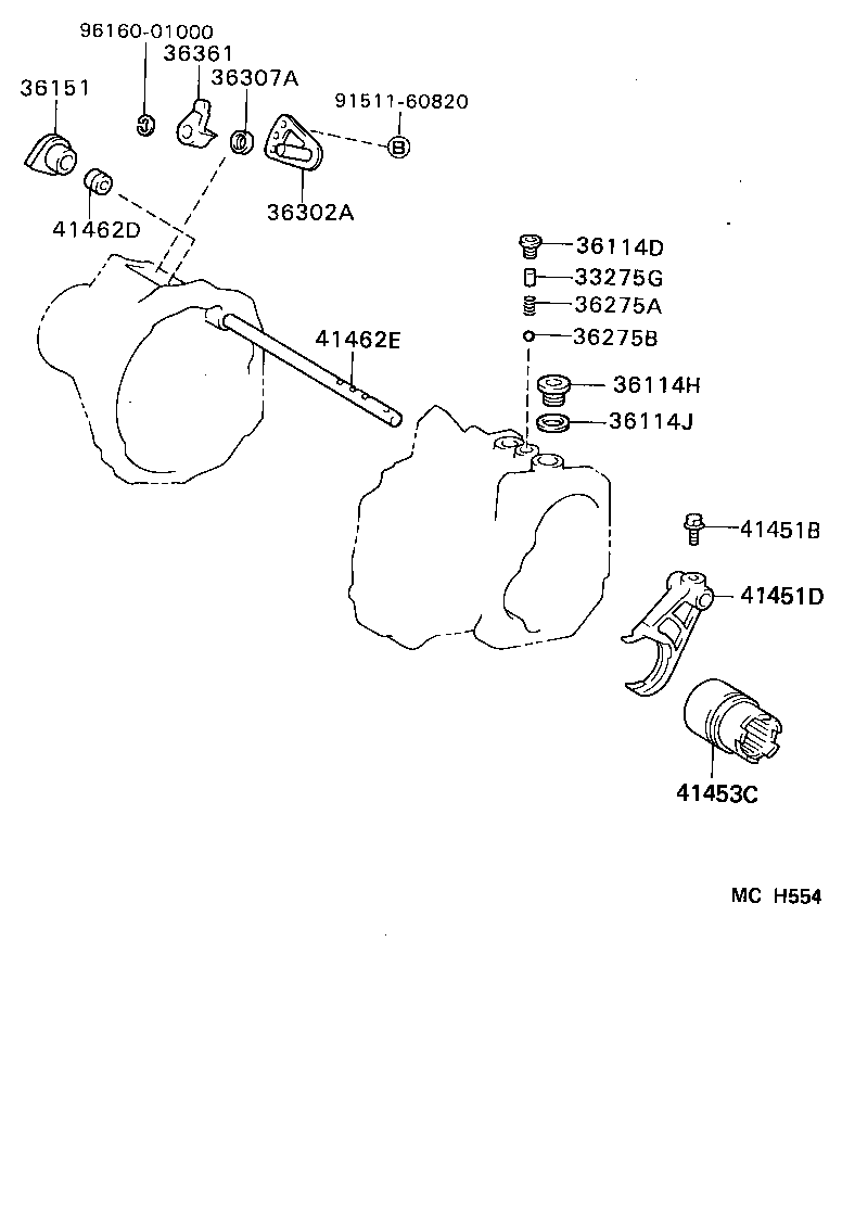  CAMRY |  TRANSFER LEVER SHIFT ROD