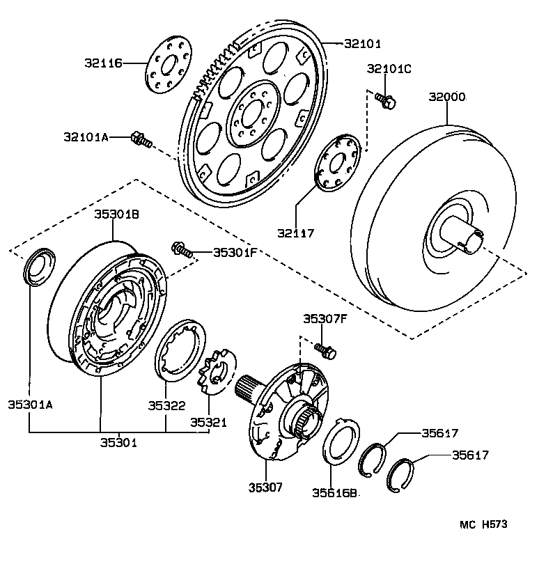  CAMRY |  TORQUE CONVERTER FRONT OIL PUMP CHAIN ATM