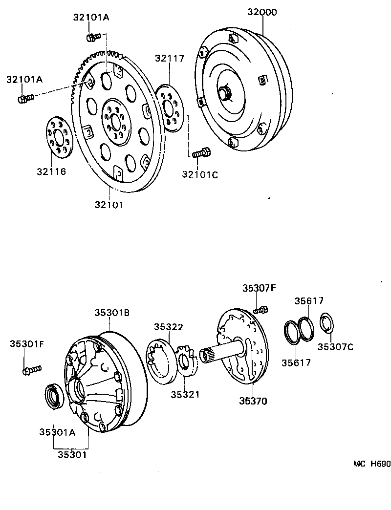  LS400 |  TORQUE CONVERTER FRONT OIL PUMP CHAIN ATM