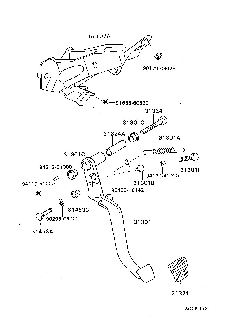  CELICA |  CLUTCH PEDAL FLEXIBLE HOSE