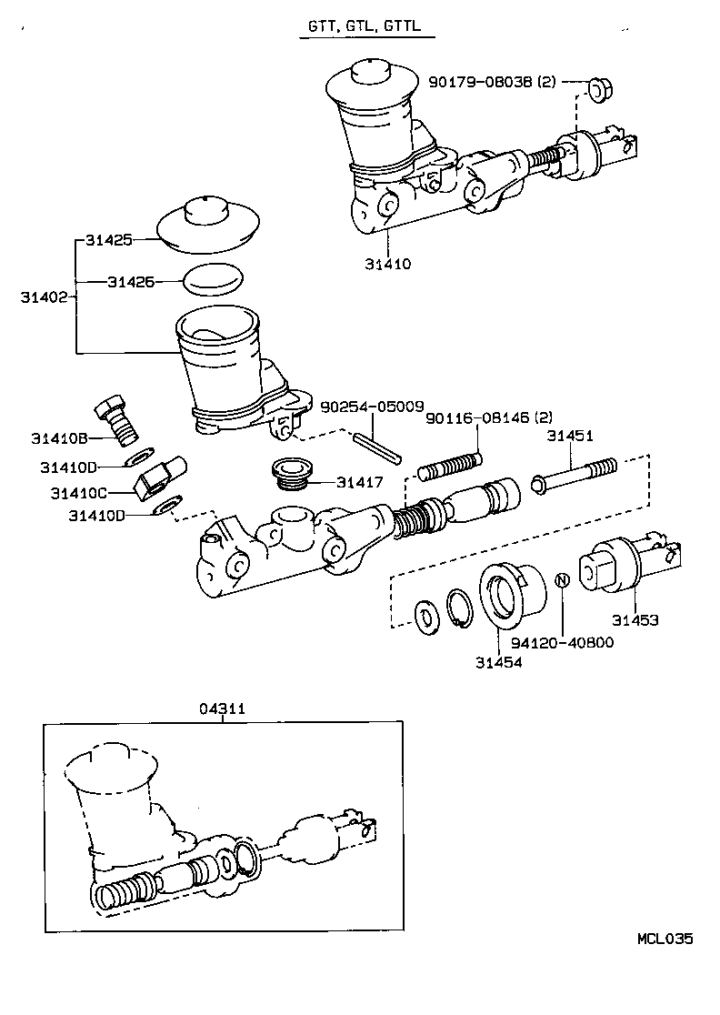  SUPRA |  CLUTCH MASTER CYLINDER