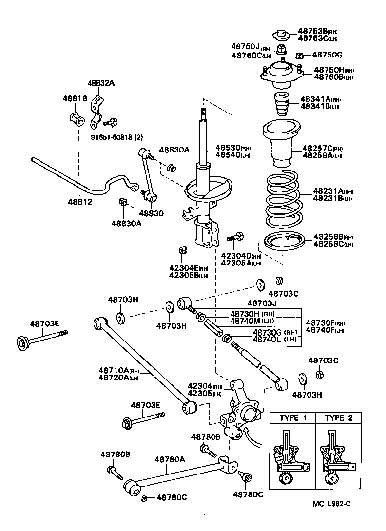  ES300 |  REAR SPRING SHOCK ABSORBER