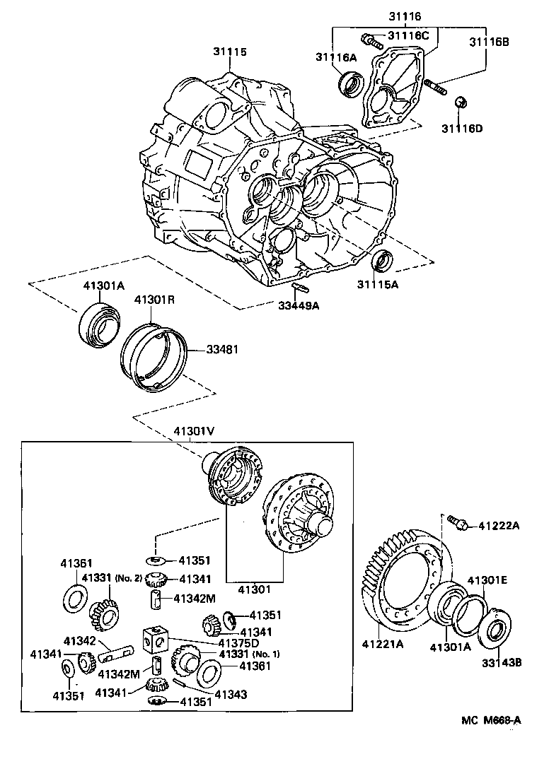  MR2 |  REAR AXLE HOUSING DIFFERENTIAL