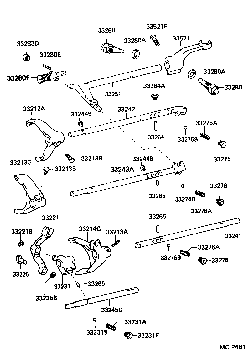  SUPRA |  GEAR SHIFT FORK LEVER SHAFT MTM