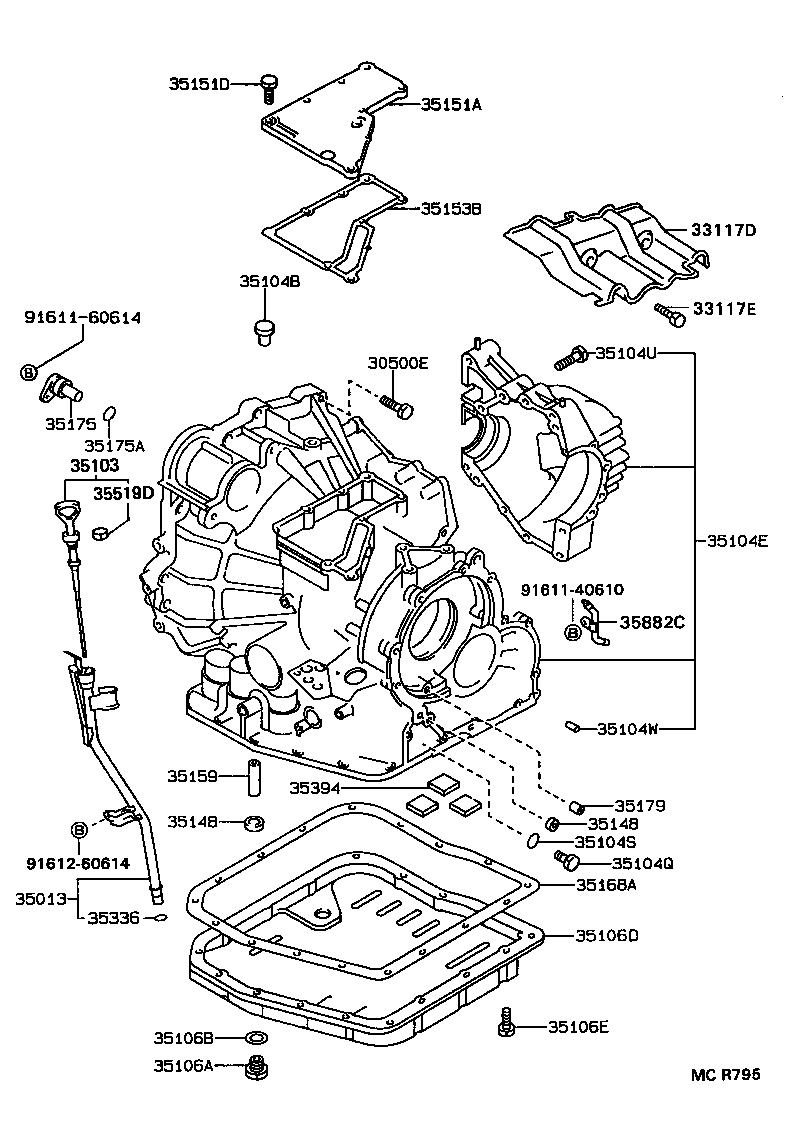  ES300 |  TRANSMISSION CASE OIL PAN ATM