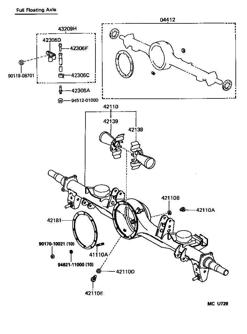  LX450 |  REAR AXLE HOUSING DIFFERENTIAL