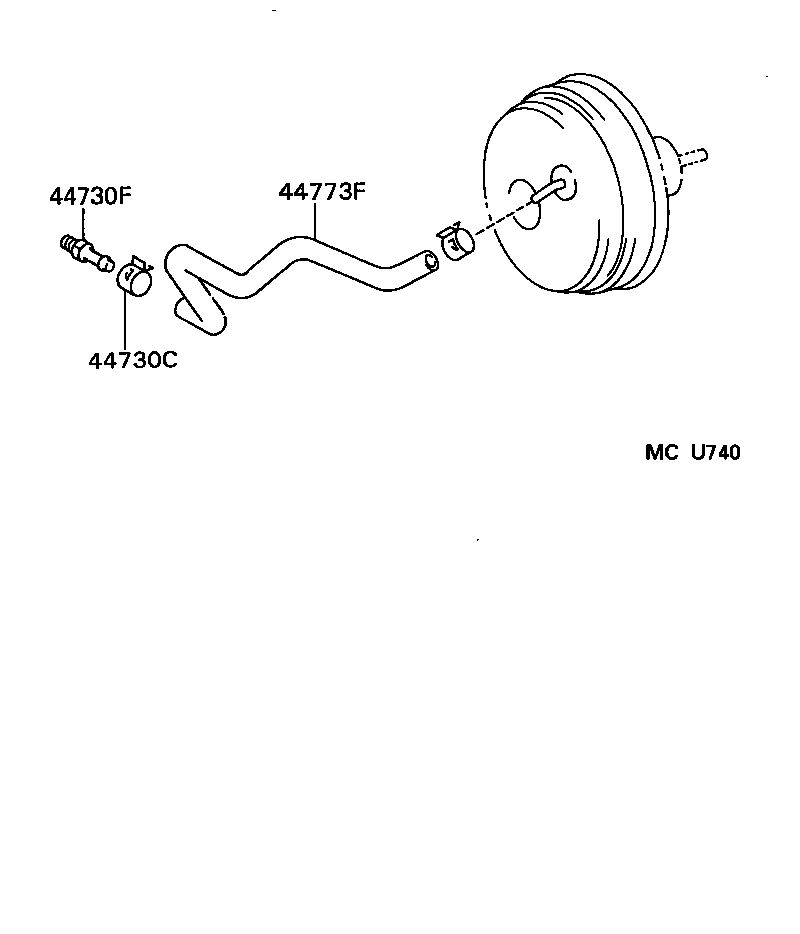  LX450 |  BRAKE BOOSTER VACUUM TUBE