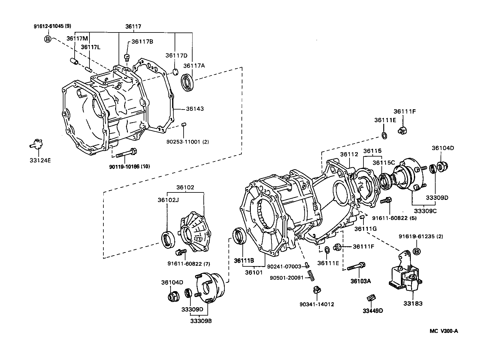  T100 |  TRANSFER CASE EXTENSION HOUSING