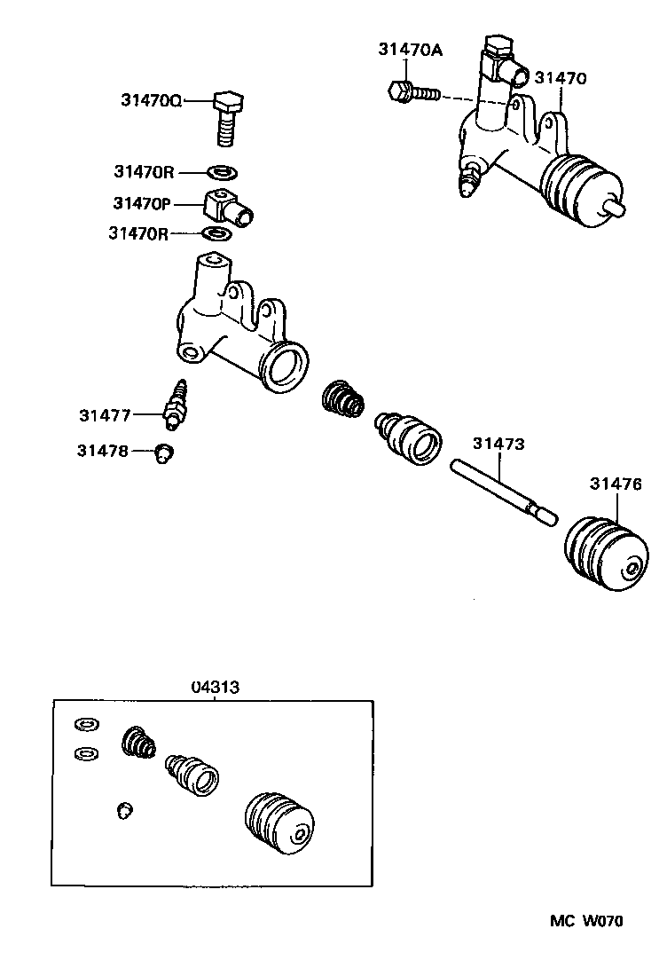  ES300 |  CLUTCH RELEASE CYLINDER