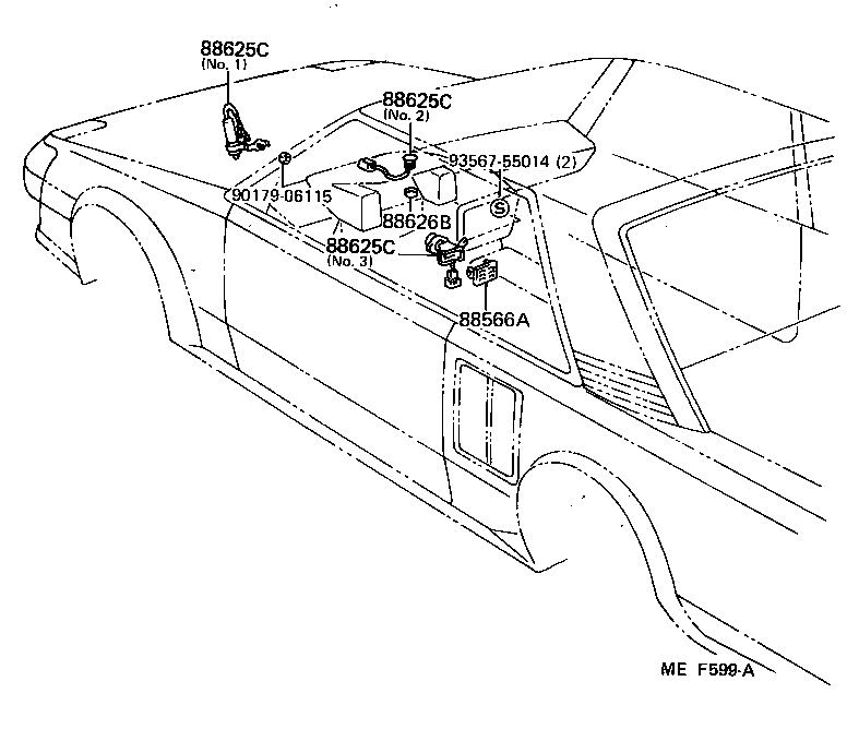  MR2 |  HEATING AIR CONDITIONING CONTROL AIR DUCT