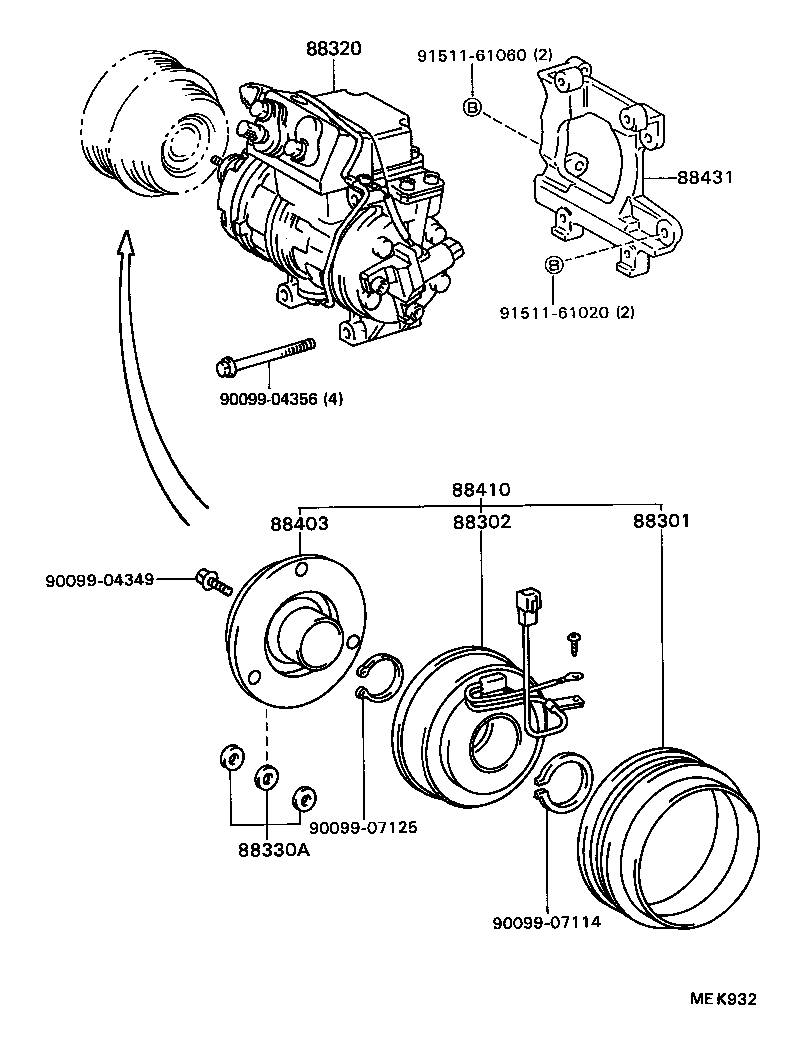  ES250 |  HEATING AIR CONDITIONING COMPRESSOR