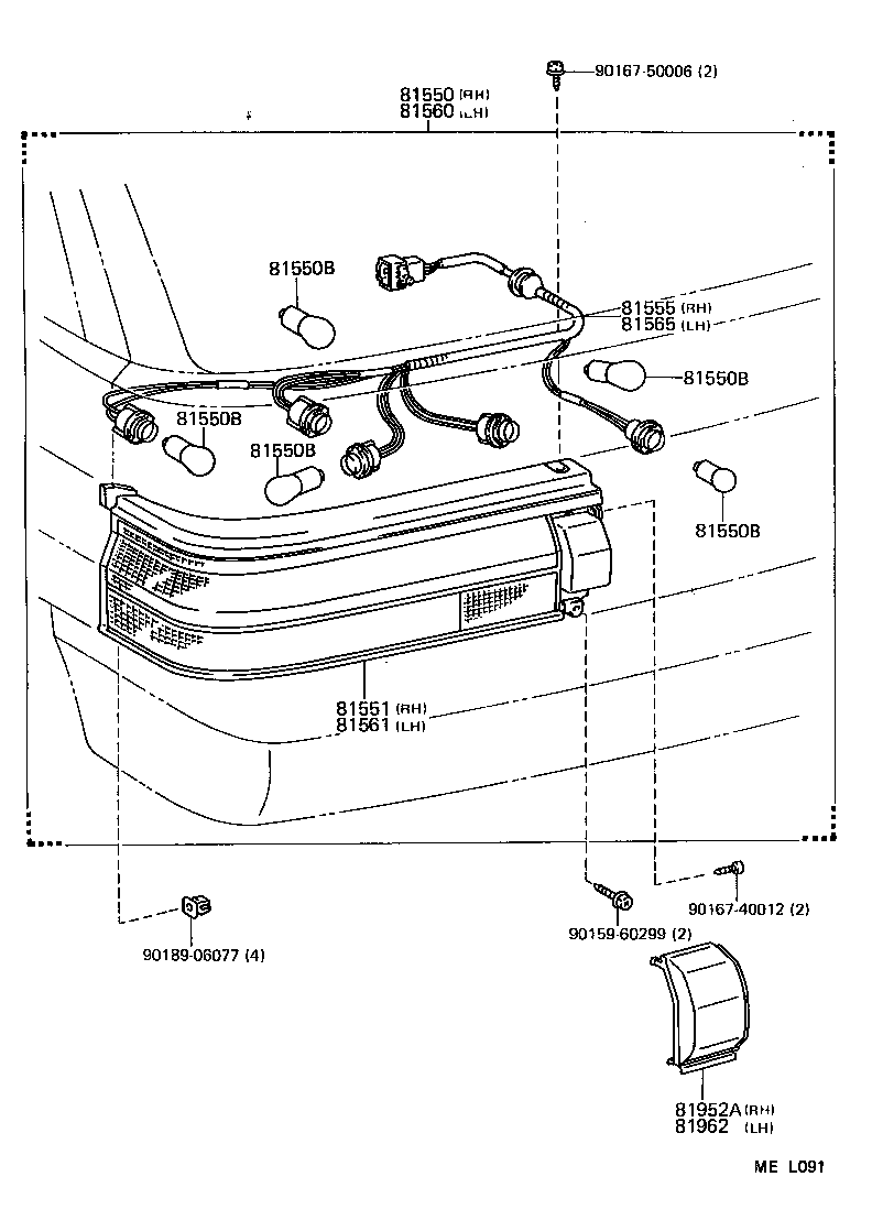  TERCEL |  REAR COMBINATION LAMP