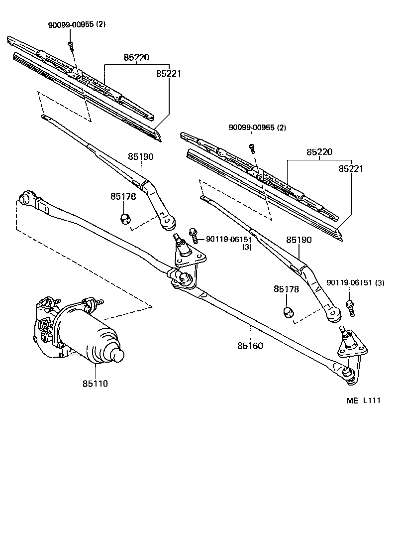  TERCEL |  WINDSHIELD WIPER