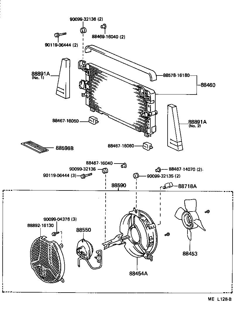  TERCEL |  HEATING AIR CONDITIONING COOLER PIPING