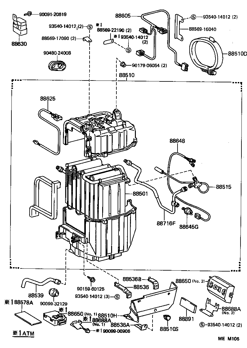  TERCEL |  HEATING AIR CONDITIONING COOLER UNIT