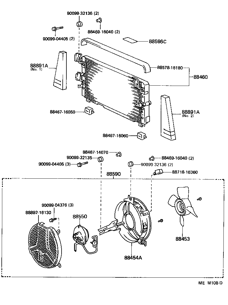  TERCEL |  HEATING AIR CONDITIONING COOLER PIPING