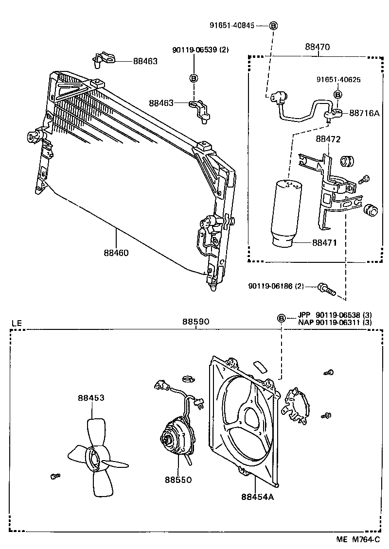  CAMRY NAP |  HEATING AIR CONDITIONING COOLER PIPING