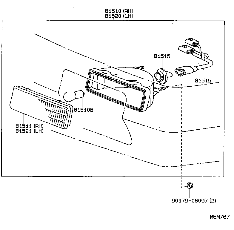  ES250 |  FRONT TURN SIGNAL LAMP