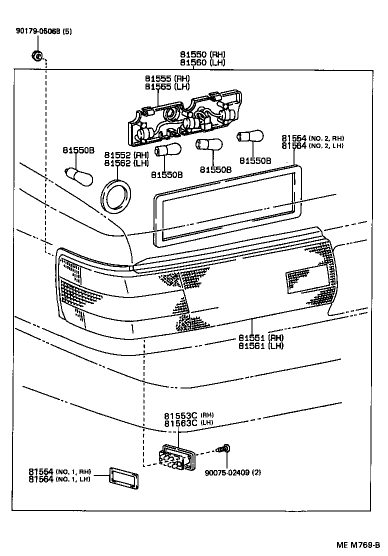  ES250 |  REAR COMBINATION LAMP