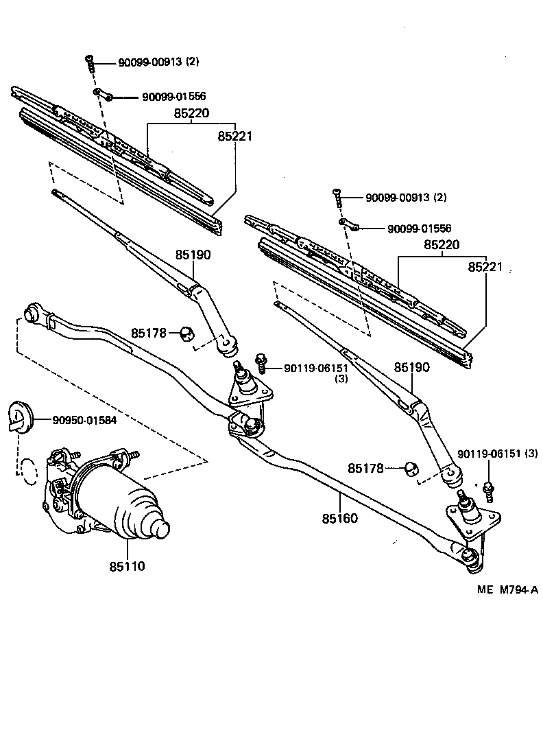  ES250 |  WINDSHIELD WIPER